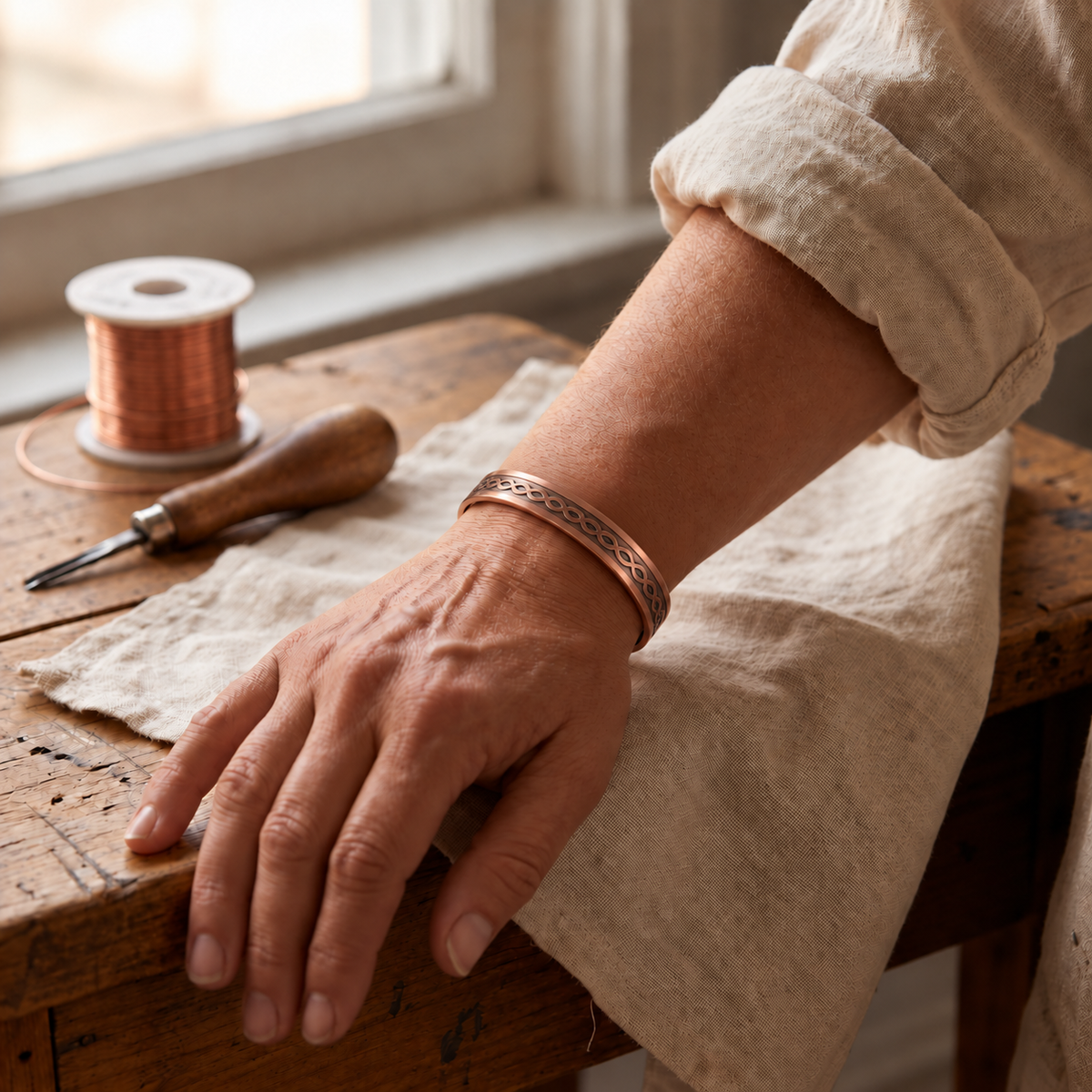 Bracelet en cuivre Oseille