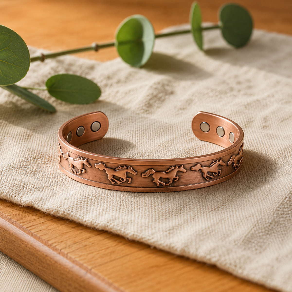 Bracelet en cuivre Cheval