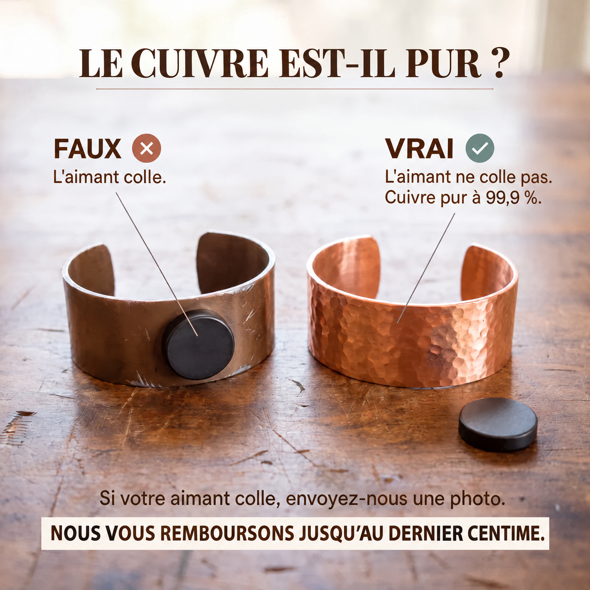 Bracelet en cuivre Automne