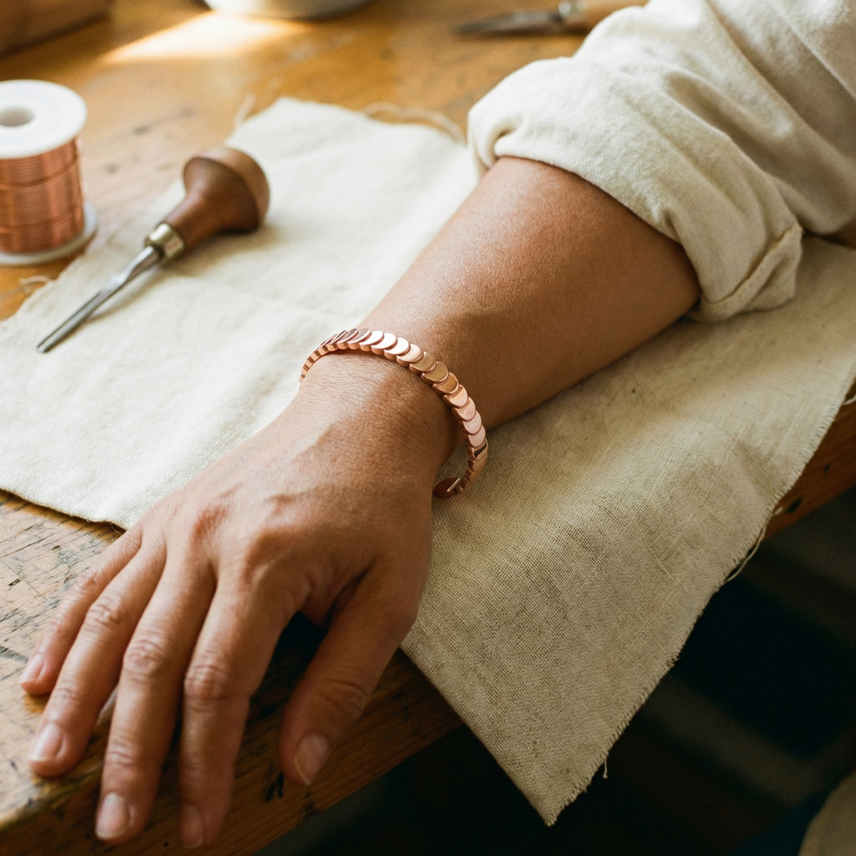 Bracelet en cuivre Marée
