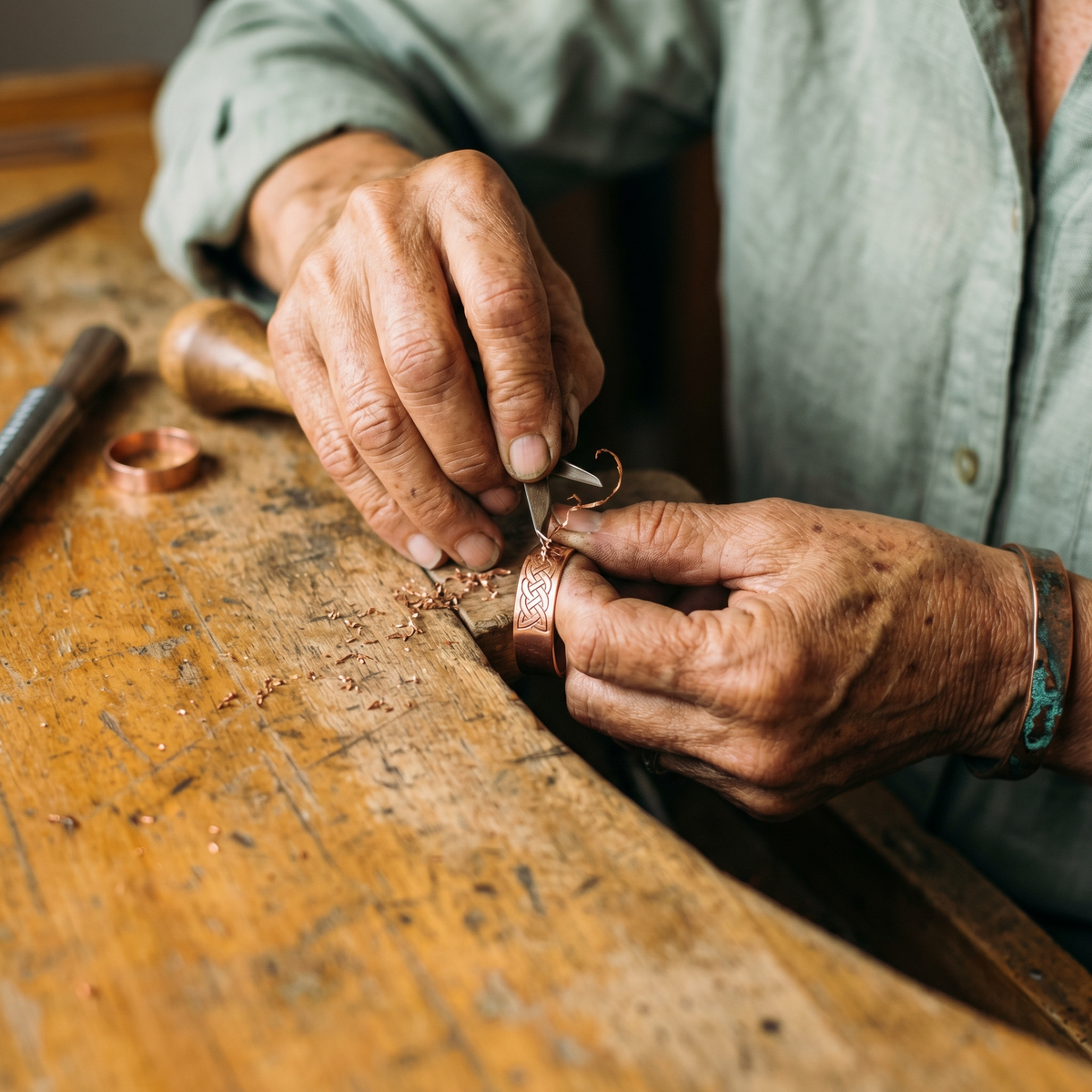 Bague en cuivre Marais