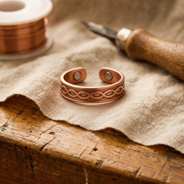 Bague en cuivre Braise