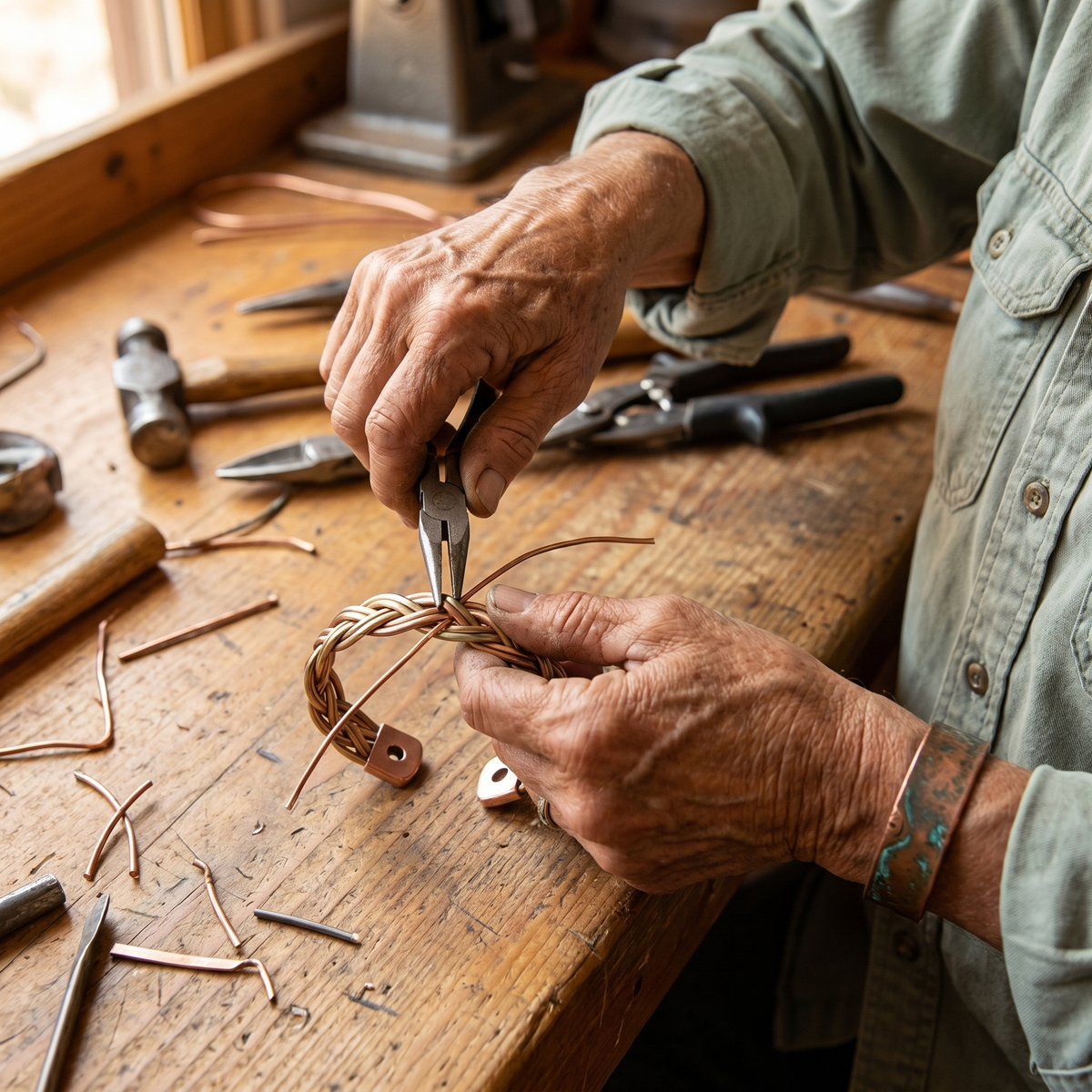 Bracelet en cuivre Marécage