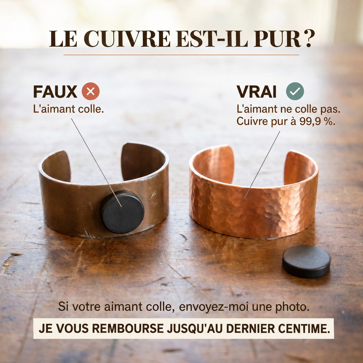 Bague en cuivre Glaise