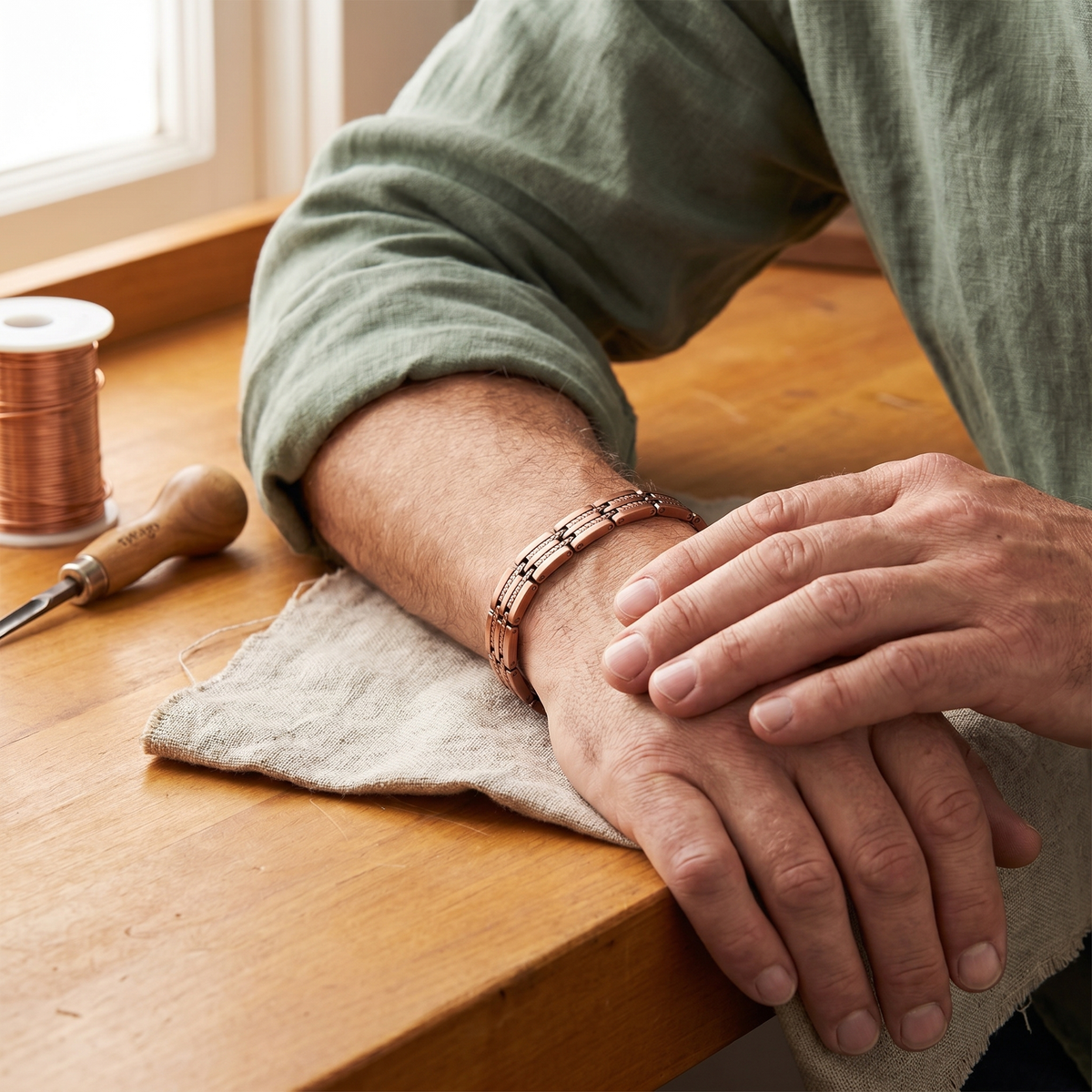 Bracelet homme en cuivre Brochet