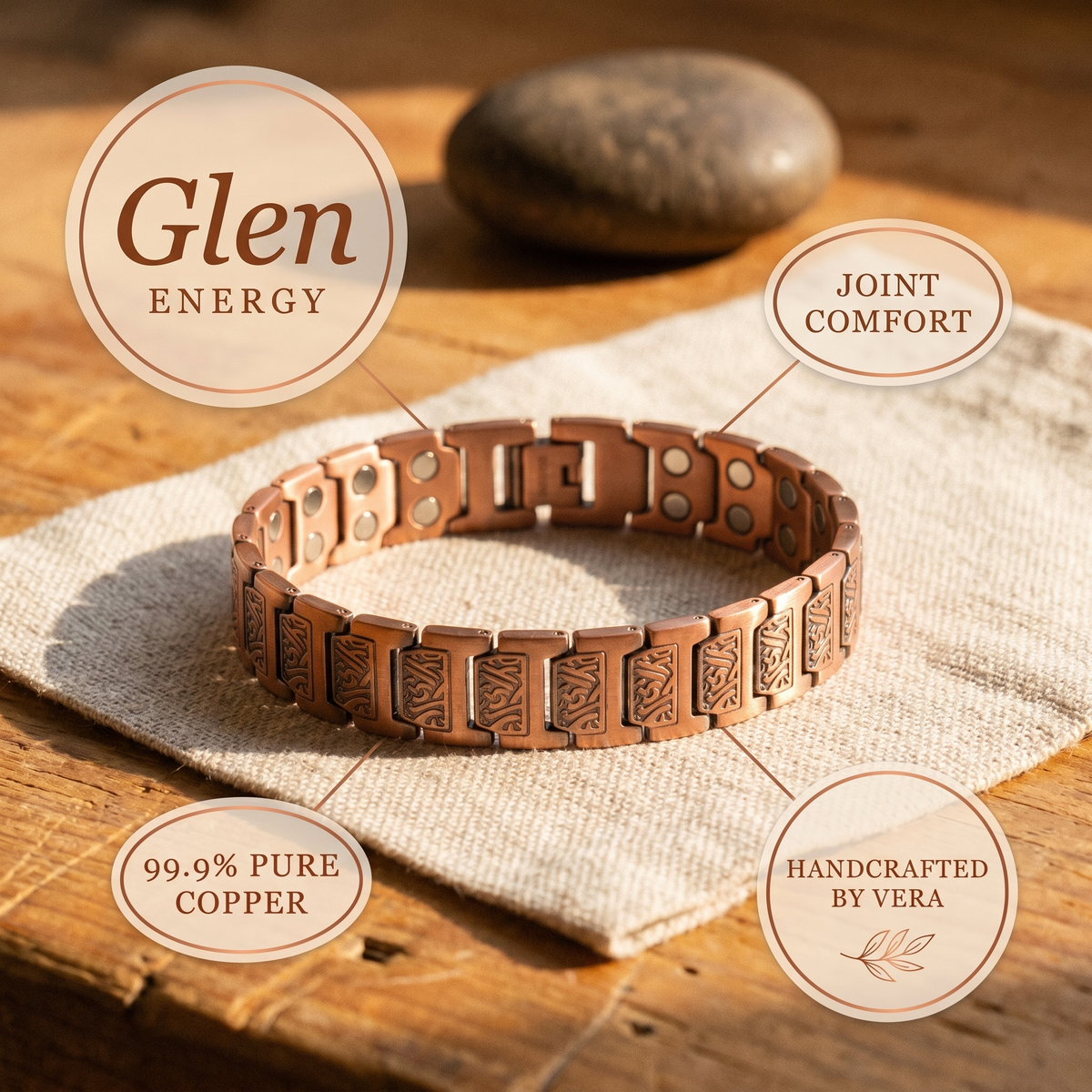 Bracelet homme en cuivre Vallon