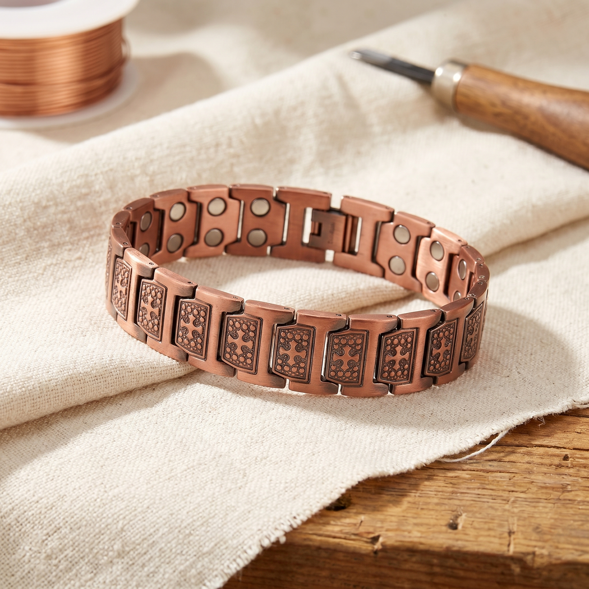 Bracelet homme en cuivre Bourrasque