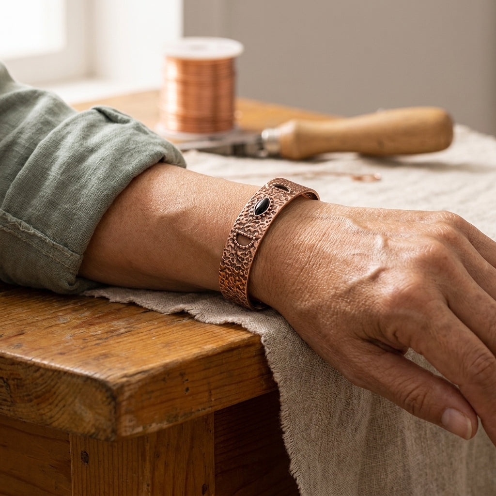 Bracelet en cuivre Brume
