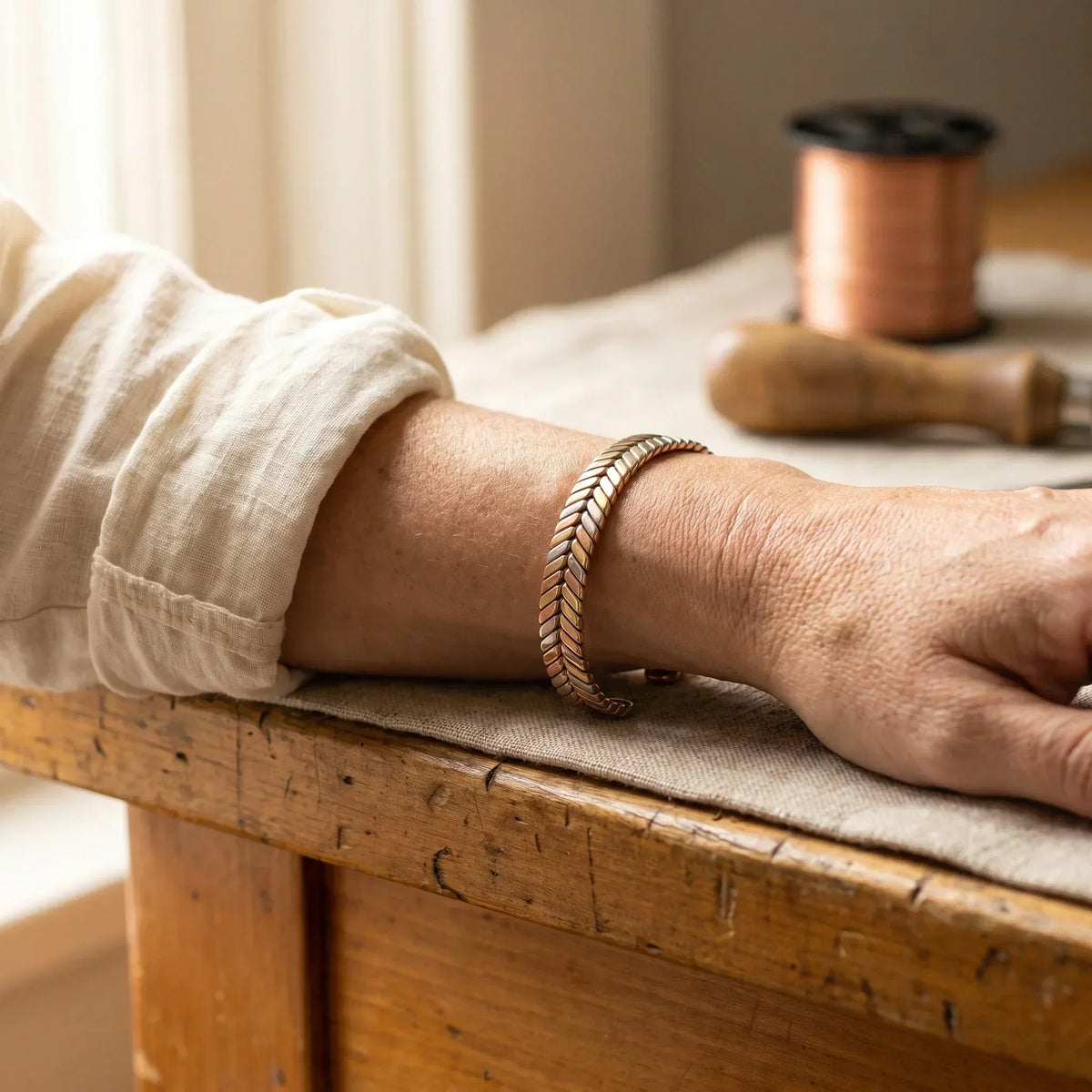 Bracelet en cuivre Taillis