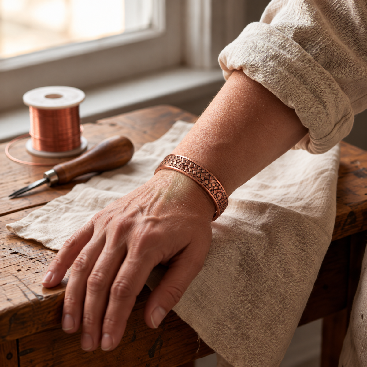Bracelet en cuivre Fauve