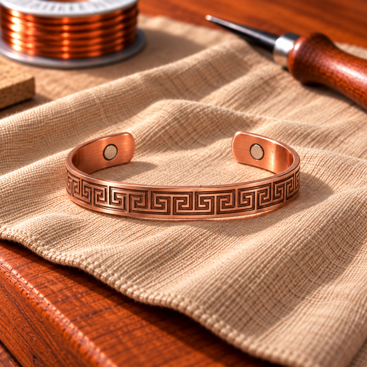 Bracelet en cuivre Bloc