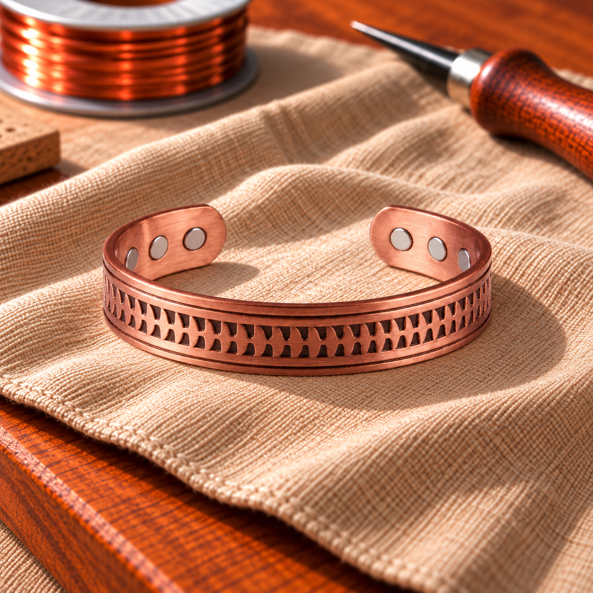 Bracelet magnétique en cuivre Flèche