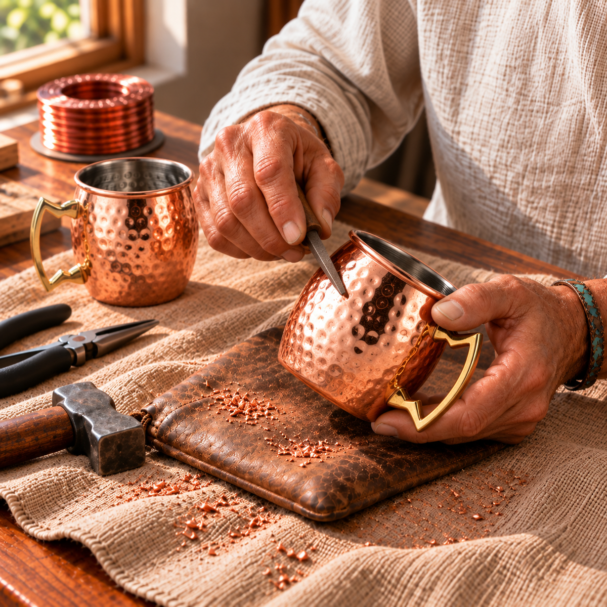 Tasses à expresso en cuivre – lot de 2