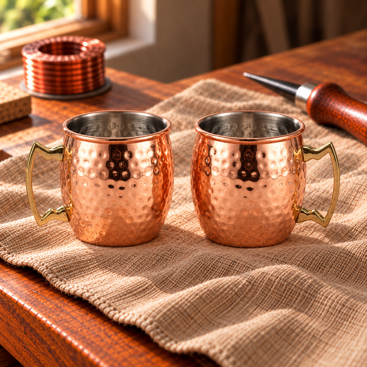 Tasses à expresso en cuivre – lot de 2
