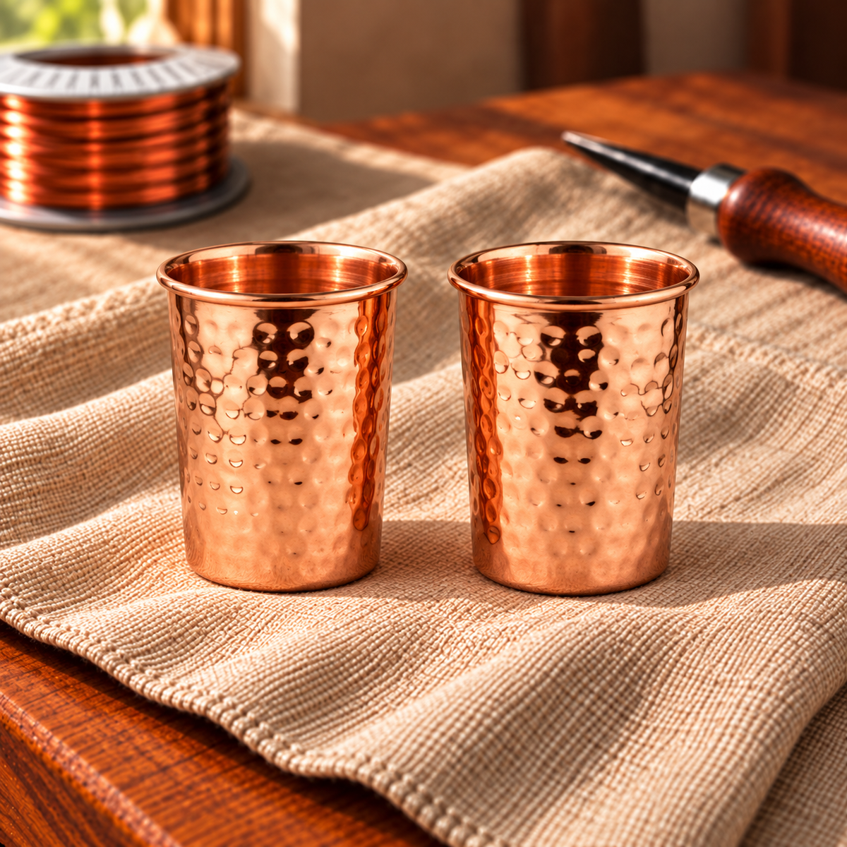 Set de gobelets en cuivre