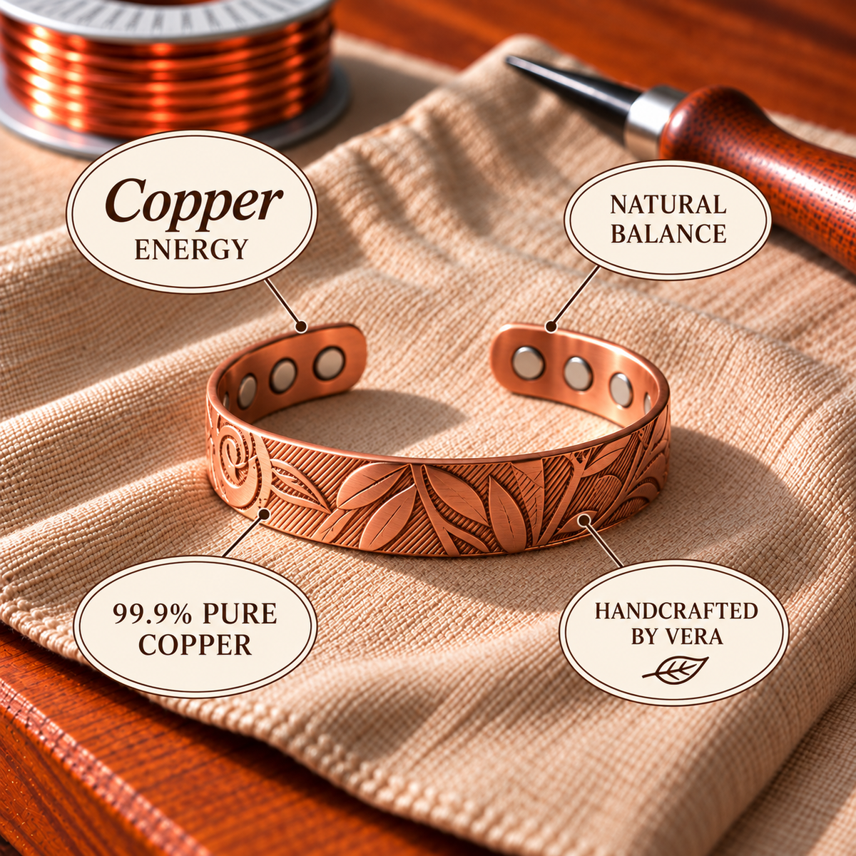 Bracelet en cuivre Bosquet