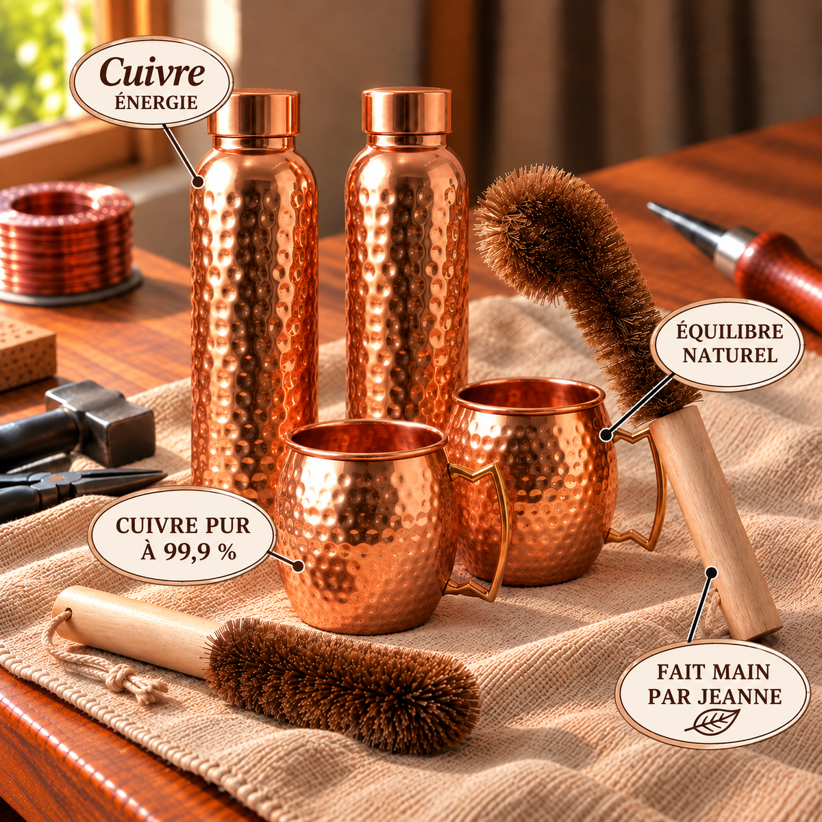Coffret Rituel quotidien en cuivre