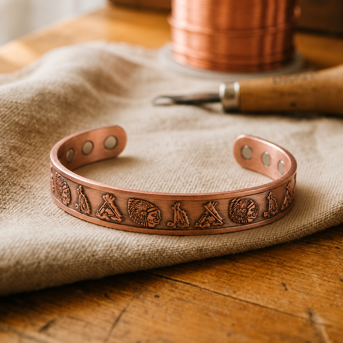Bracelet en cuivre Natif