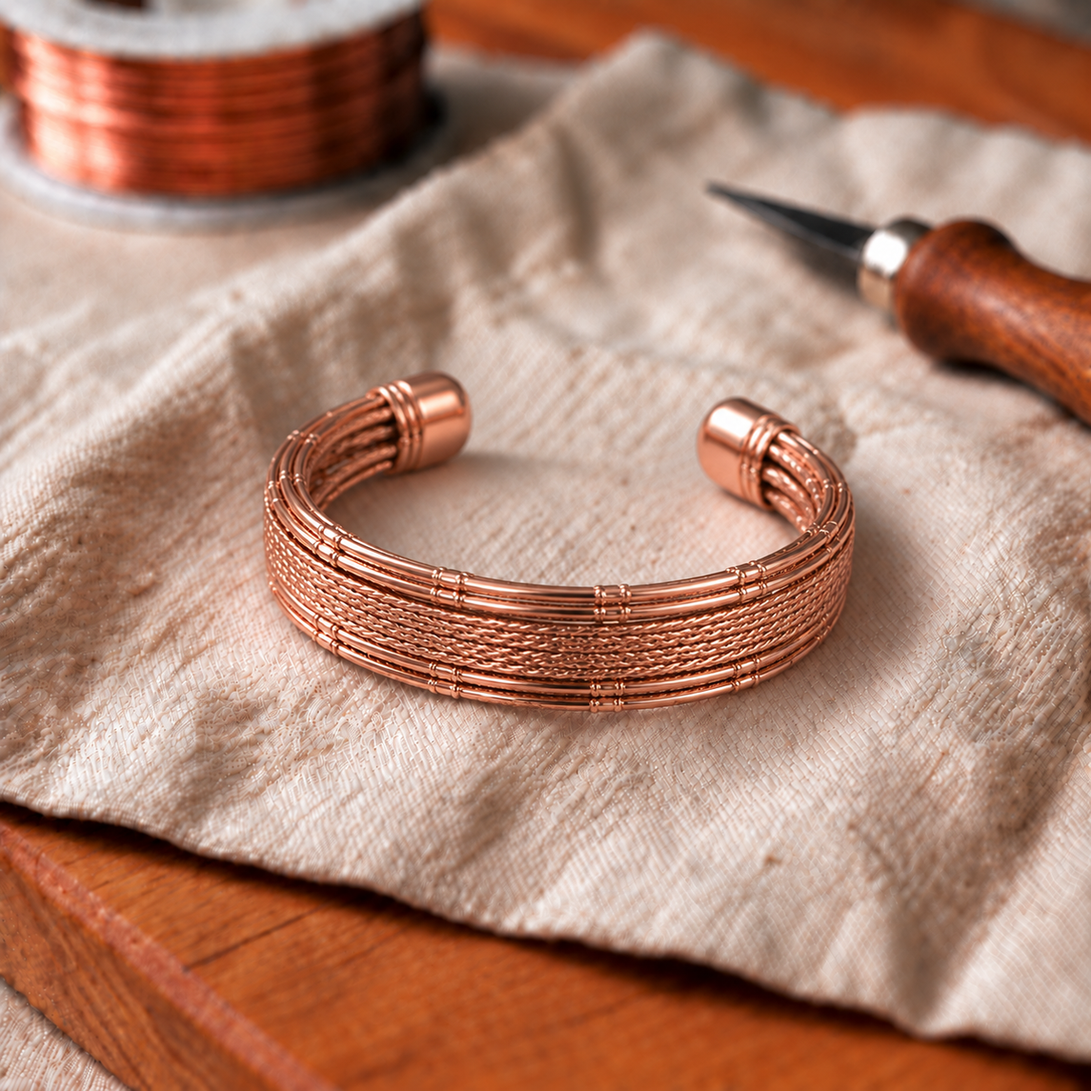Bracelet en cuivre Chardon
