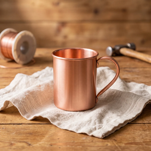 Mug en cuivre lisse 400 ml