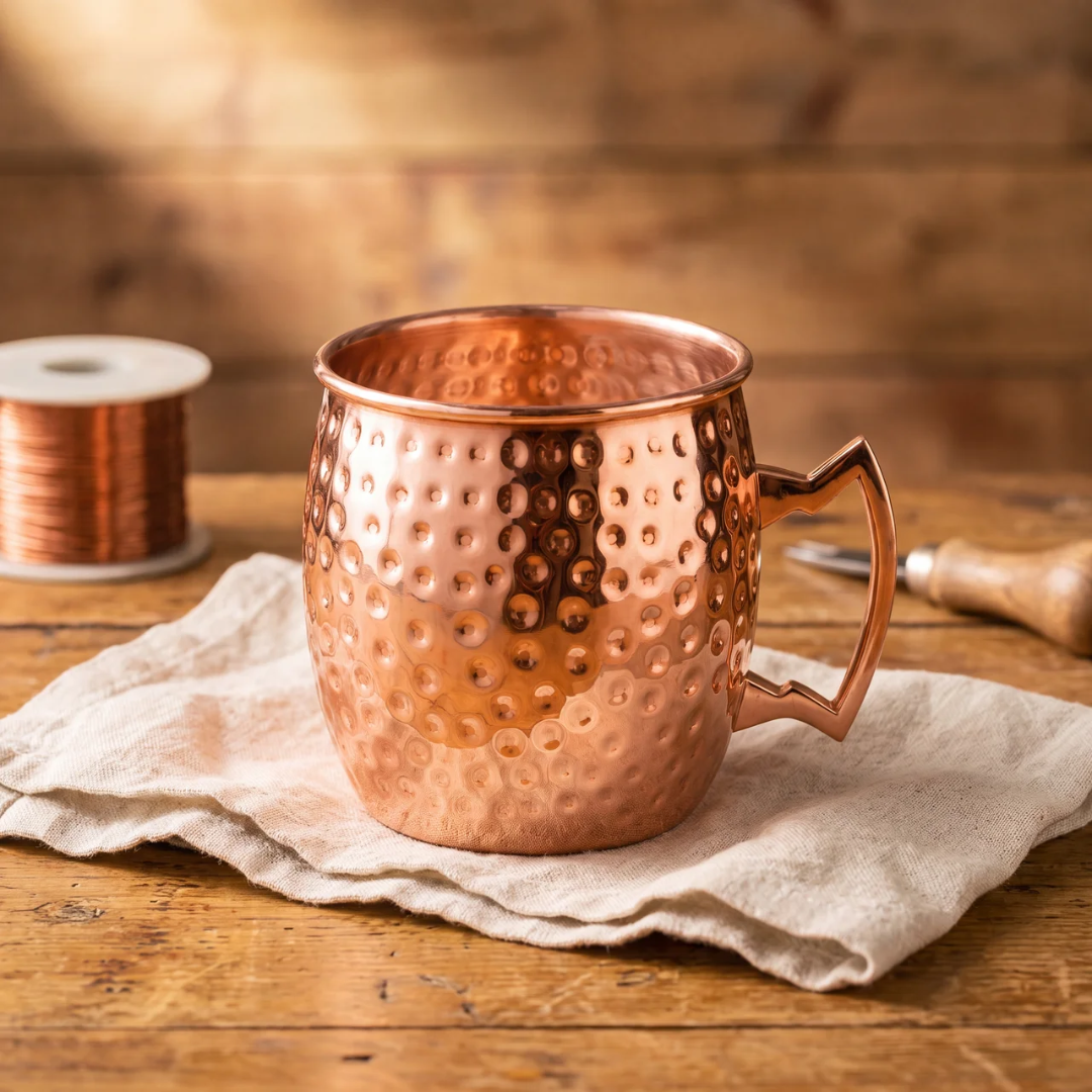 Mug en cuivre martelé 350 ml