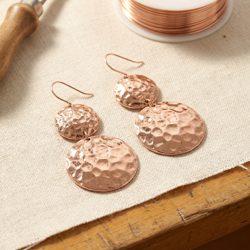 Boucles d'oreilles en cuivre Solstice