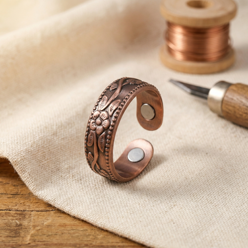 Bague en cuivre Pétale