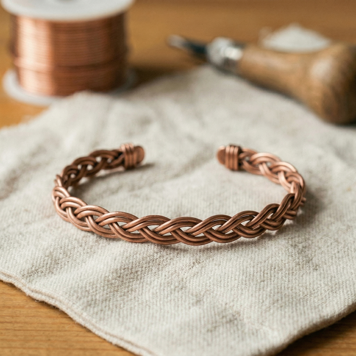 Chevillère en cuivre Roseau
