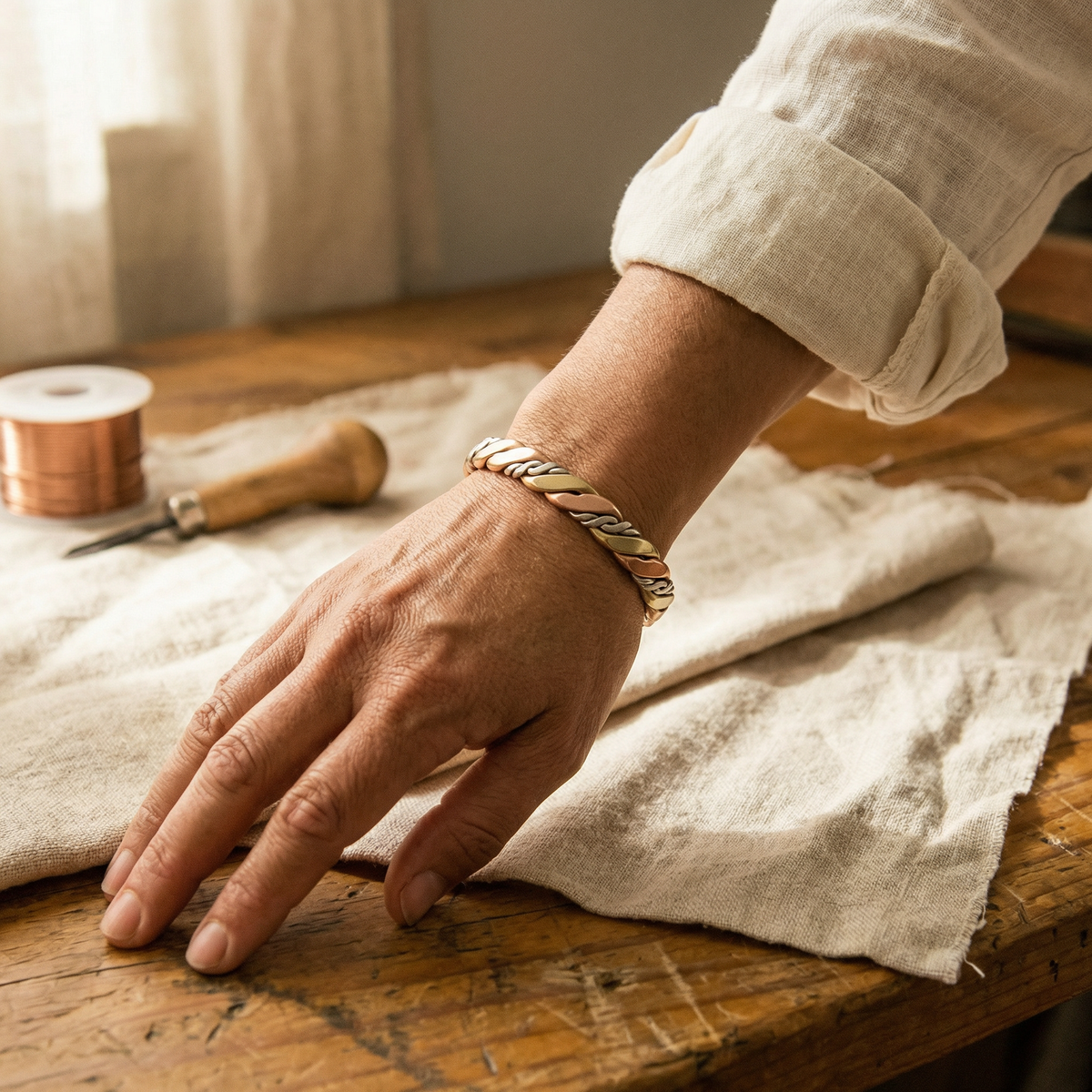 Bracelet en cuivre Pierre
