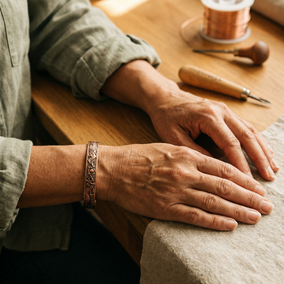 Bracelet en cuivre Glaise