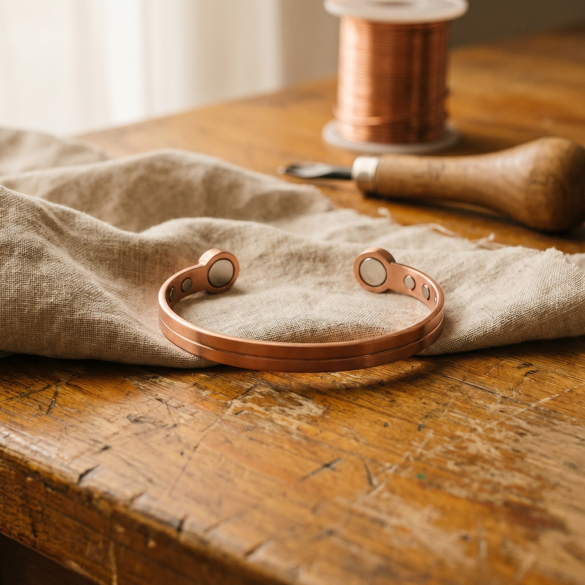 Bracelet en cuivre Mèche