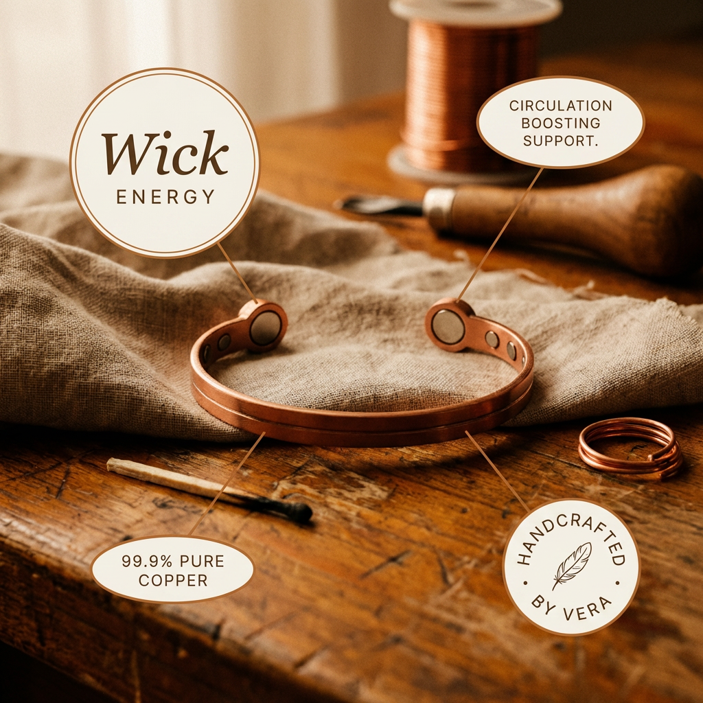 Bracelet en cuivre Mèche