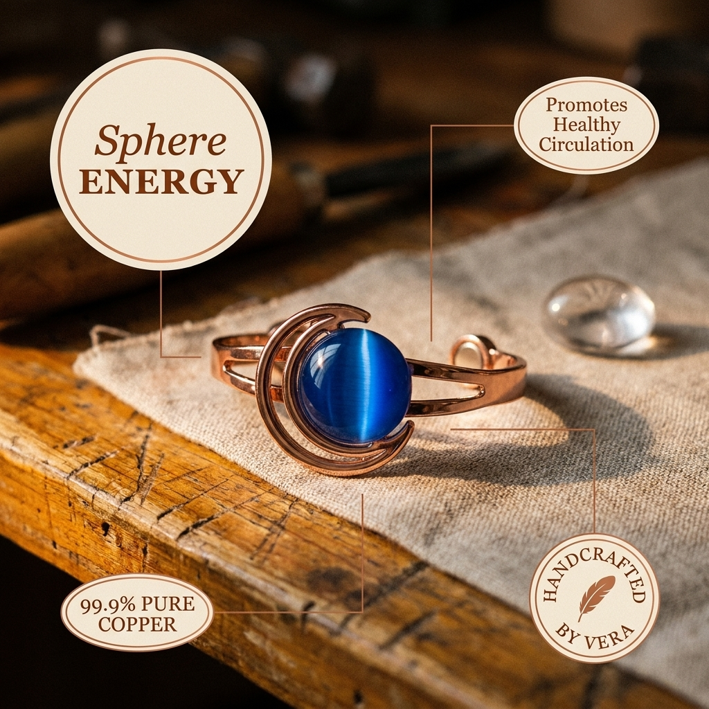 Bracelet en cuivre Sphère