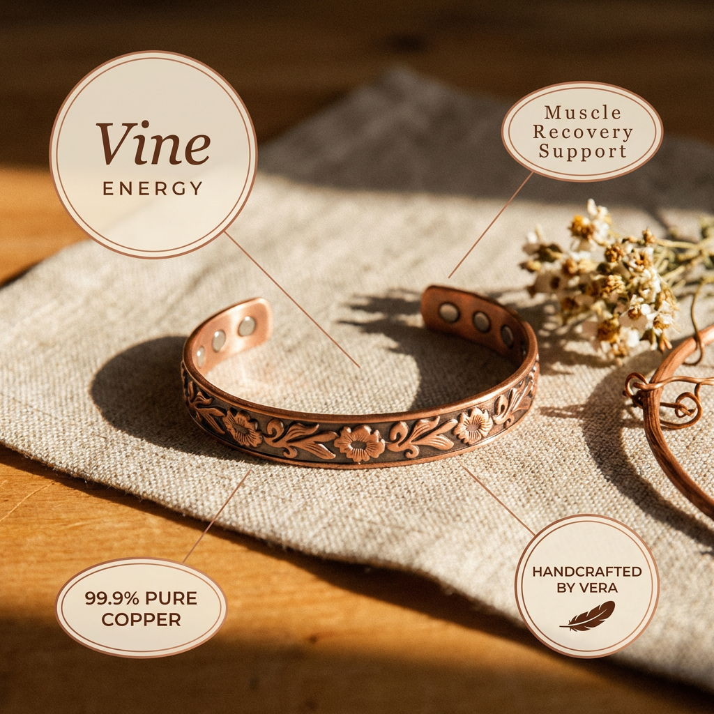 Bracelet en cuivre Vigne