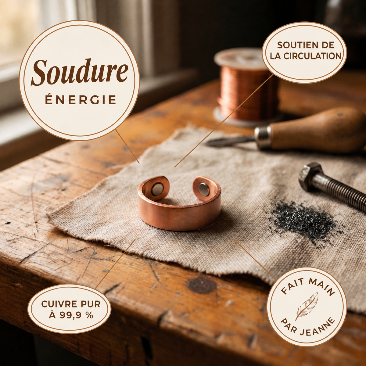 Bague en cuivre Soudure