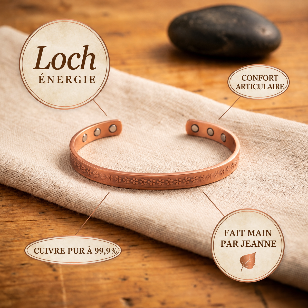 Bracelet en cuivre Loch