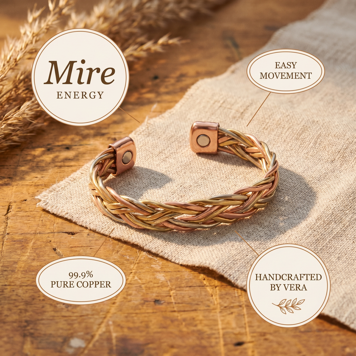 Bracelet en cuivre Marécage