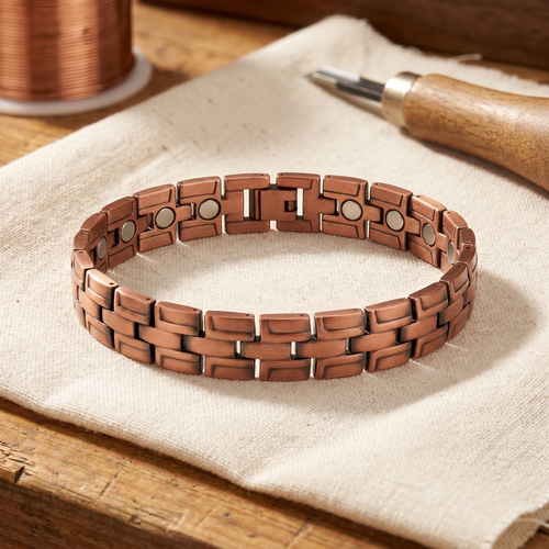 Bracelet homme en cuivre Galet