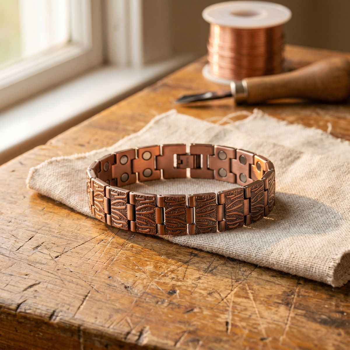 Bracelet homme en cuivre Cran