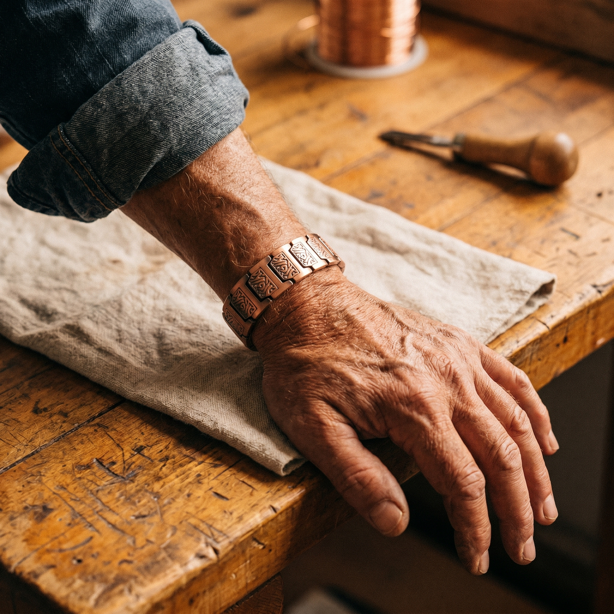 Bracelet homme en cuivre Vallon