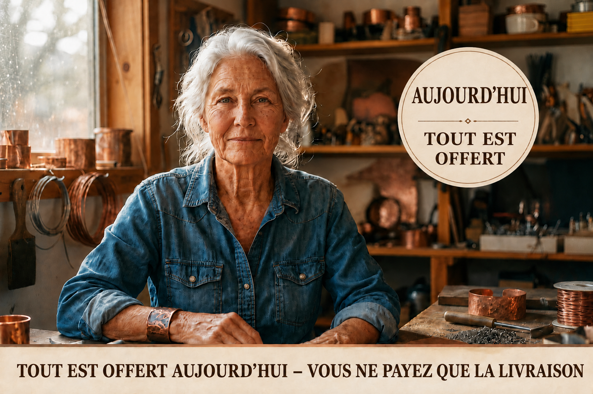 Cuivre pur 99,9 %, fait main