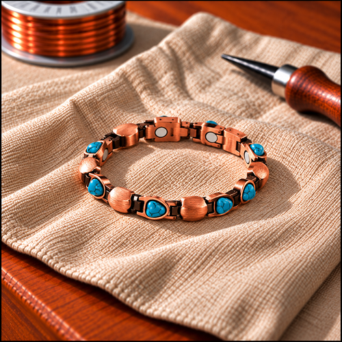 Bracelet en cuivre Cœur Aqua