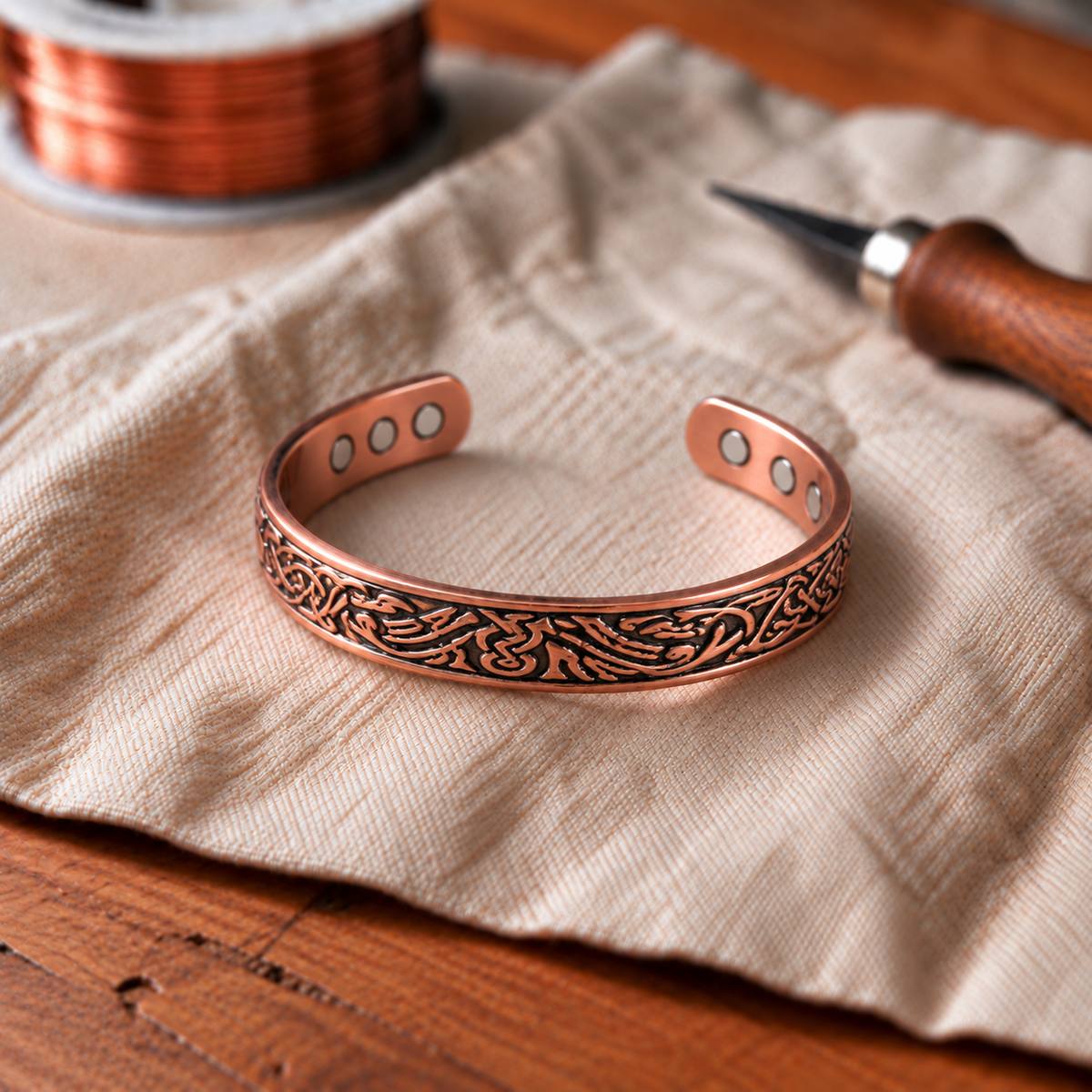 Bracelet en cuivre Silex