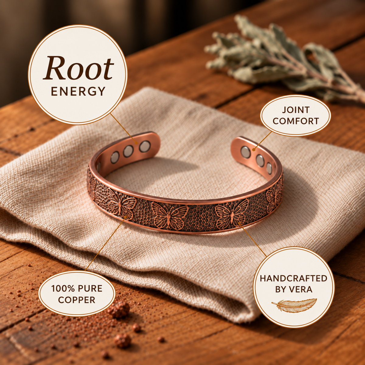 Bracelet en cuivre Schiste