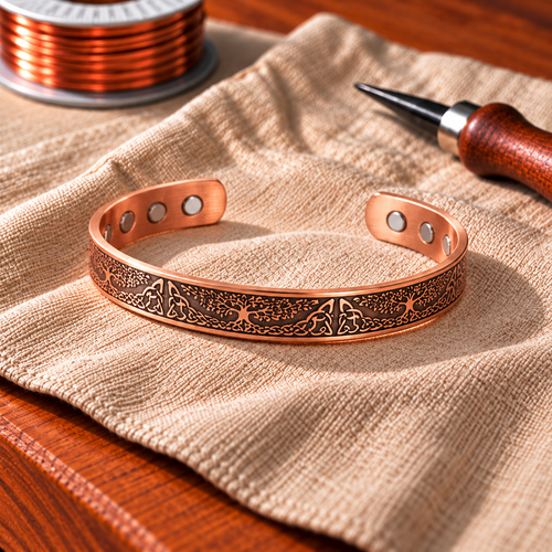 Bracelet jonc en cuivre Arbre de vie