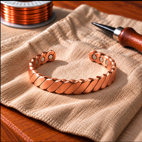 Bracelet en cuivre Hélice
