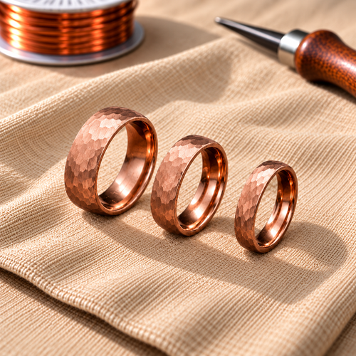 Bague en cuivre pur Empreinte