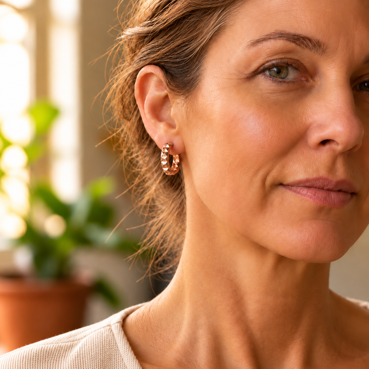 Boucles d'oreilles en cuivre Pointe