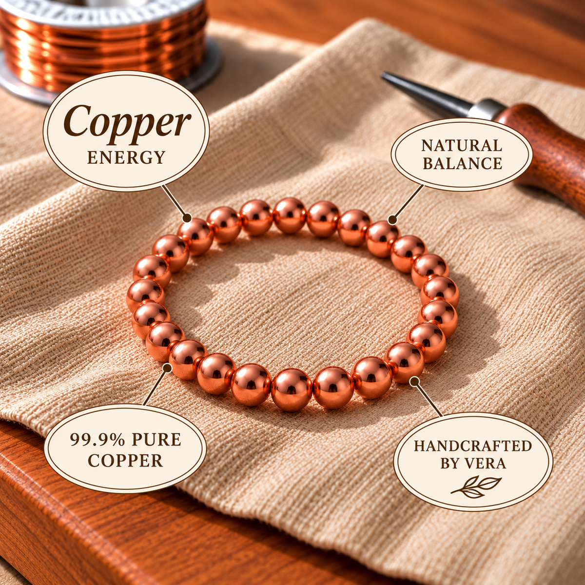Bracelet en cuivre pur Gala