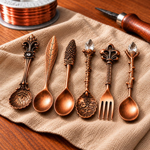 Set de couverts en cuivre pur